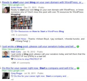 Google Plus Author Rank Search Results Google Plus Author Rank Search Results