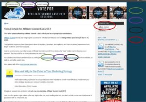 how to find sessions to vote for for Affiliate Summit.